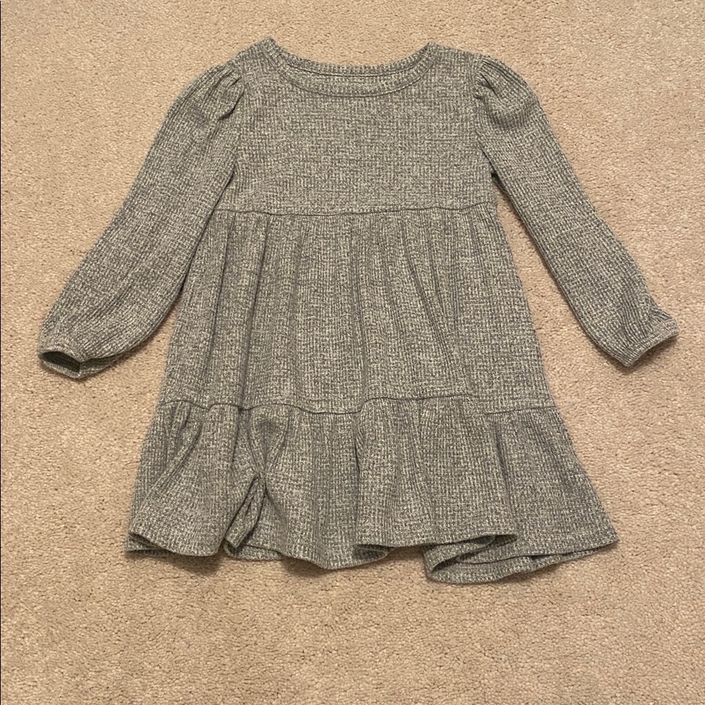 Gray Knit Long Sleeve Dress cat and jack 4t